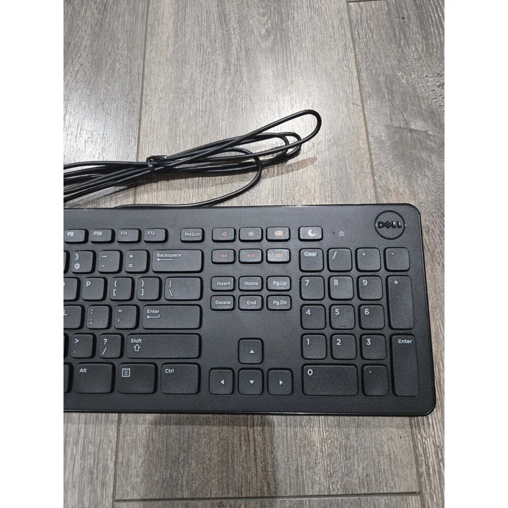 Dell KB213P Wired USB Multimedia Keyboard Black 104-Key 0XD31W Tested